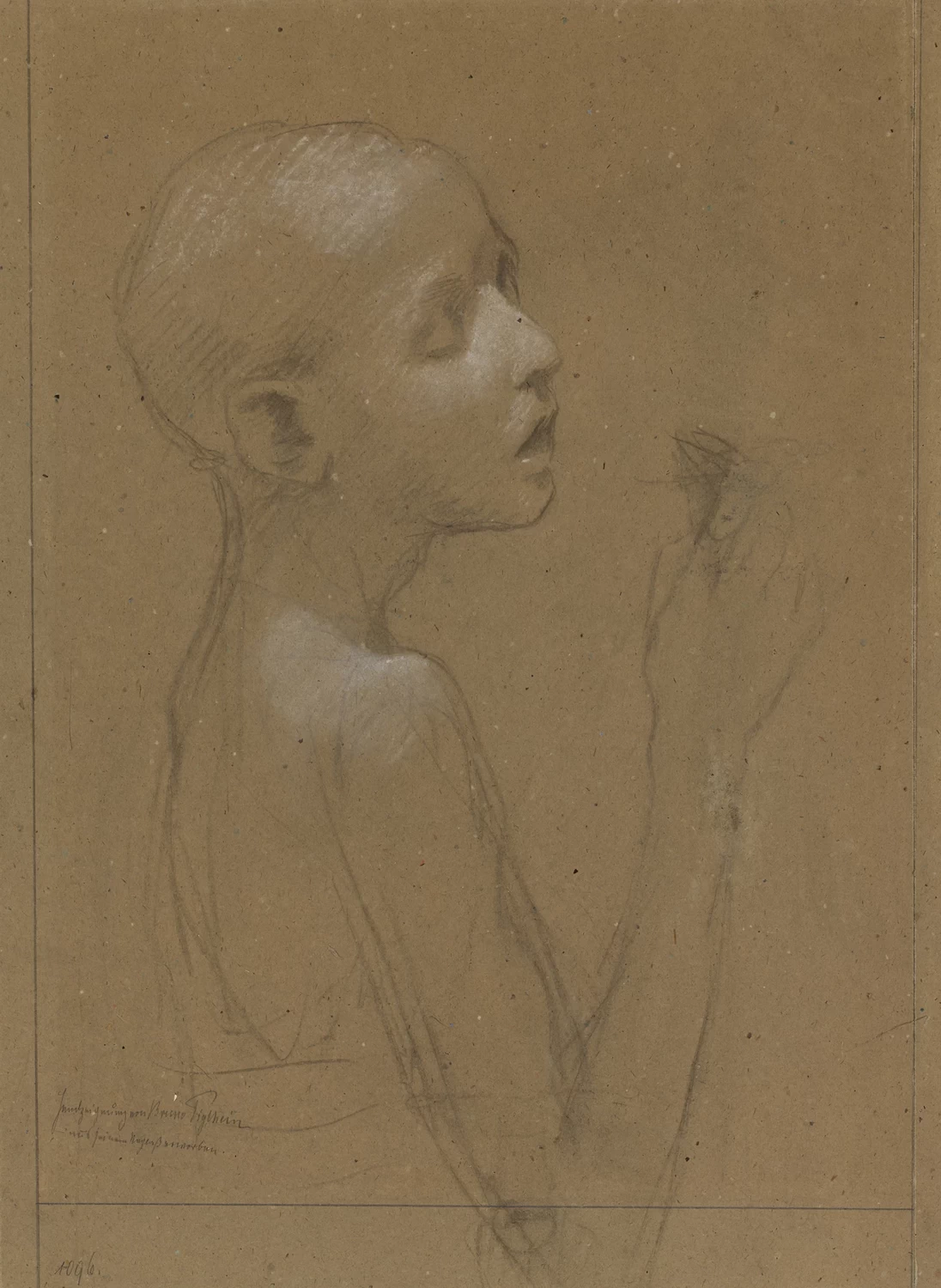 Bruno Piglhein - Ritratto a busto di un ragazzo